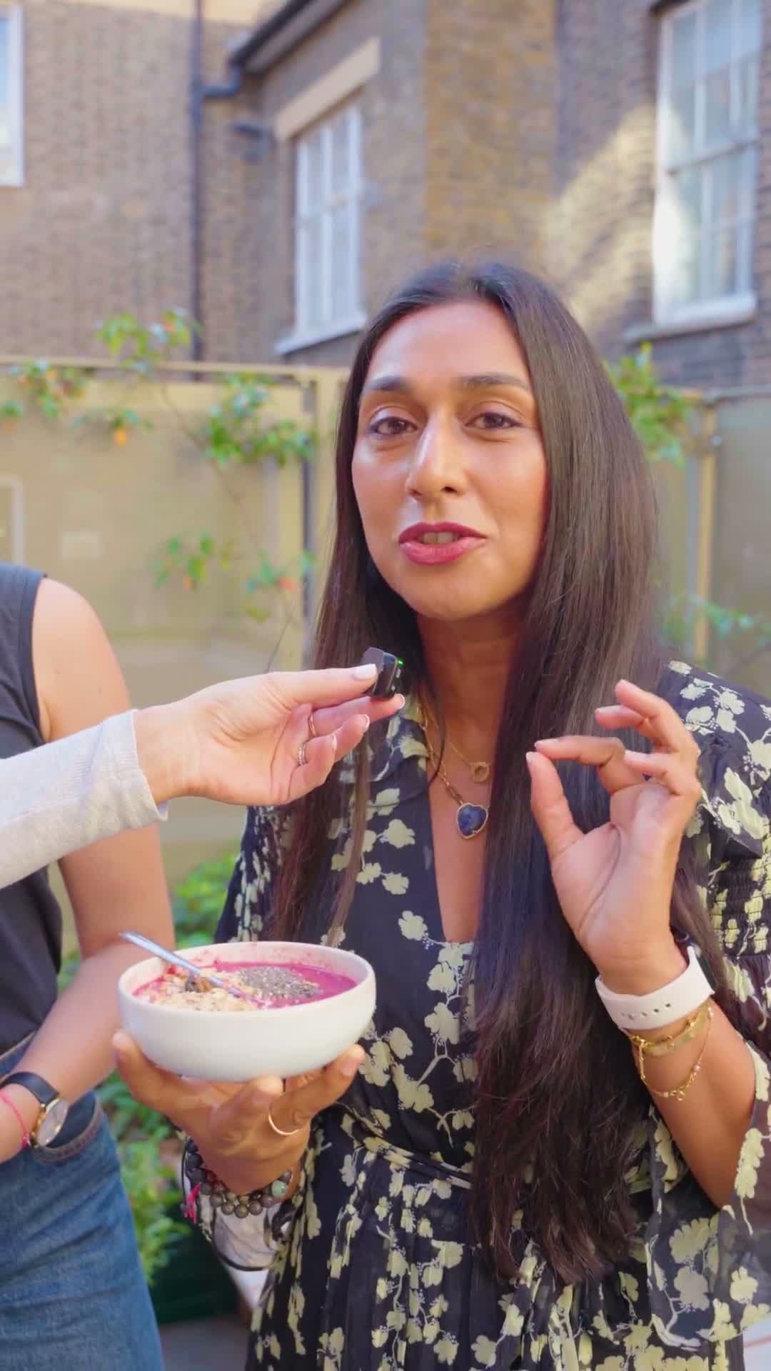 Guests sampling Aduna superfoods at a daylight brand event