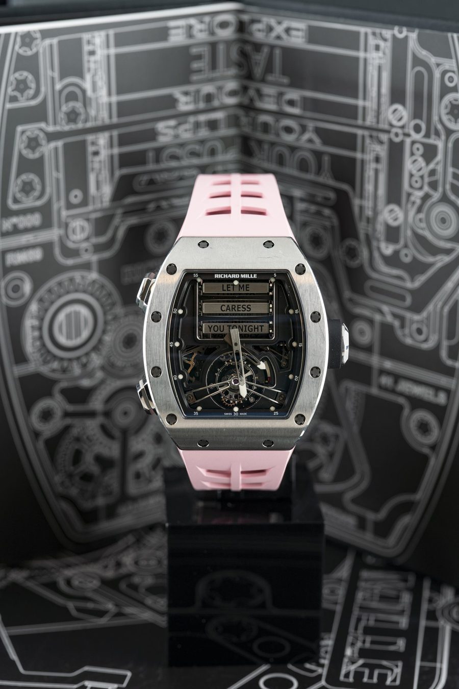 RM 69 watch on a dark backdrop